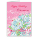 Happy Birthday Fresh Flowers Greeting Cards