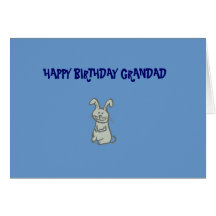 Happy Birthday Grandad Rabbit Card