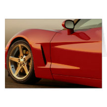 Happy Birthday Red Corvette Card