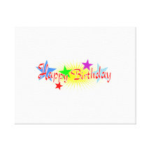 Happy Birthday Stretched Canvas Prints