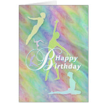 Happy Birthday To a Lovely Gymnasts Greeting Card