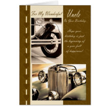 Happy Birthday Uncle, Uncle Birthday Card cars