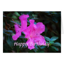 Happy Birthday Violet Azaleas Card