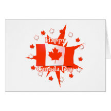 Happy Canada Day Flag Design Greeting Cards