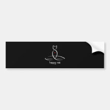 Happy Cat - Sanskrit style text. Bumper Sticker