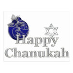 Happy Chanukah Decorated Bulb Postcards