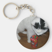 HAPPY CHRISTMAS CAT KEYCHAINS