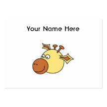 Happy Cute Giraffe. Cartoon Animal. Business Card