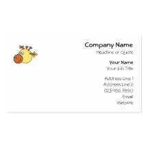 Happy Cute Giraffe. Cartoon Animal. Business Card Templates