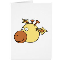 Happy Cute Giraffe. Cartoon Animal. Card
