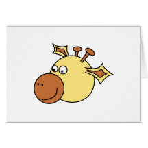 Happy Cute Giraffe. Cartoon Animal. Cards