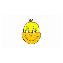 Happy Duck Cartoon. Business Card Template