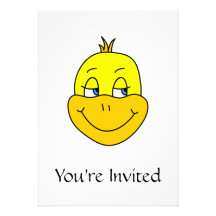 Happy Duck Cartoon. Custom Announcements