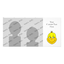 Happy Duck Cartoon. Picture Card