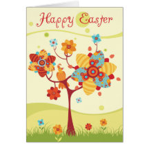 Happy Easter - Abstract Tree Cards