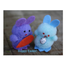 Happy Easter Bunnies Postcard