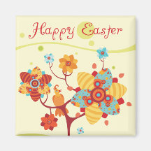 Happy Easter Chicks Magnet