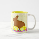Happy Easter Chocolate Bunny & Chicks Mug