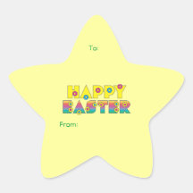 Happy Easter Gift Tag Stickers