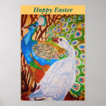 HAPPY EASTER PEACOCK poster