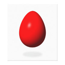 Happy Easter - Red Egg Stretched Canvas Print