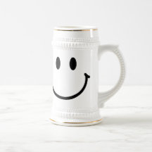 Happy Face Beer Stein Coffee Mug