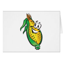 happy face corn on the cob cards