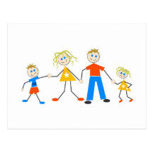 Happy Families Postcard