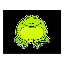 happy fat frog post cards