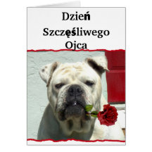 Happy Father's day bulldog greeting card