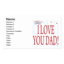 Happy Fathers Day Business Card Template