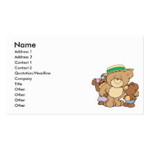 happy fathers day teddy bears design business cards