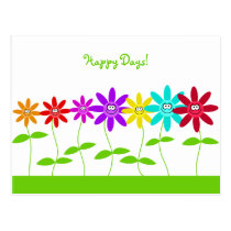 Happy Flowers, Happy Days! postcards