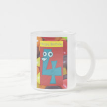 Happy fourth birthday 4th birthday turning four 4 mug