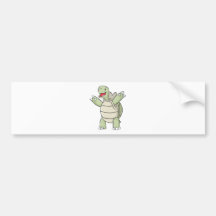 Happy Galapagos Tortoise Cartoon Bumper Stickers