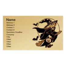 Happy Go Lucky Witch Business Card