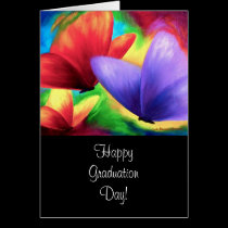 Happy Graduation Day Butterffly Painting Card cards