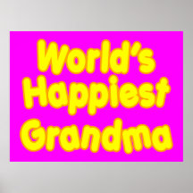 Happy Grandmothers :  Worlds Happiest Grandma Poster