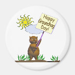 Happy Groundhog Day Groundhog Fridge Magnet