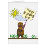 Happy Groundhog Day Groundhog Greeting Card