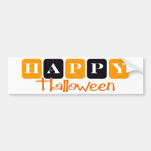 Happy Halloween (Blocks) Bumper Sticker
