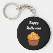 Happy Halloween Cupcake Keychains