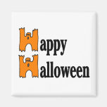 Happy Halloween Greeting Fridge Magnets