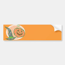 Happy Halloween Jack o' Lantern Pumpkins Bumper Stickers
