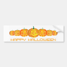 Happy Halloween (Pumpkins) Bumper Stickers