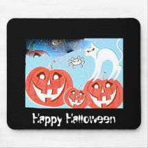 Happy Halloween Pumpkins Mousemat