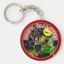 Happy Halloween Whimsical Design Key Chains
