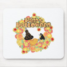 Happy Halloween (wreath) Mousepads