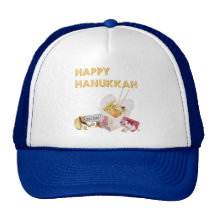 Happy Hanukkah Mesh Hats