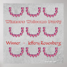 Happy Hearts -  Garlands for Winners Party Poster
